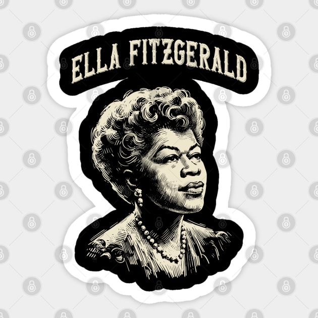 ella fitzgerald Sticker by Yopi